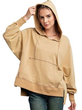 875:  EASEL NWT HOODIE LATTE (H8)